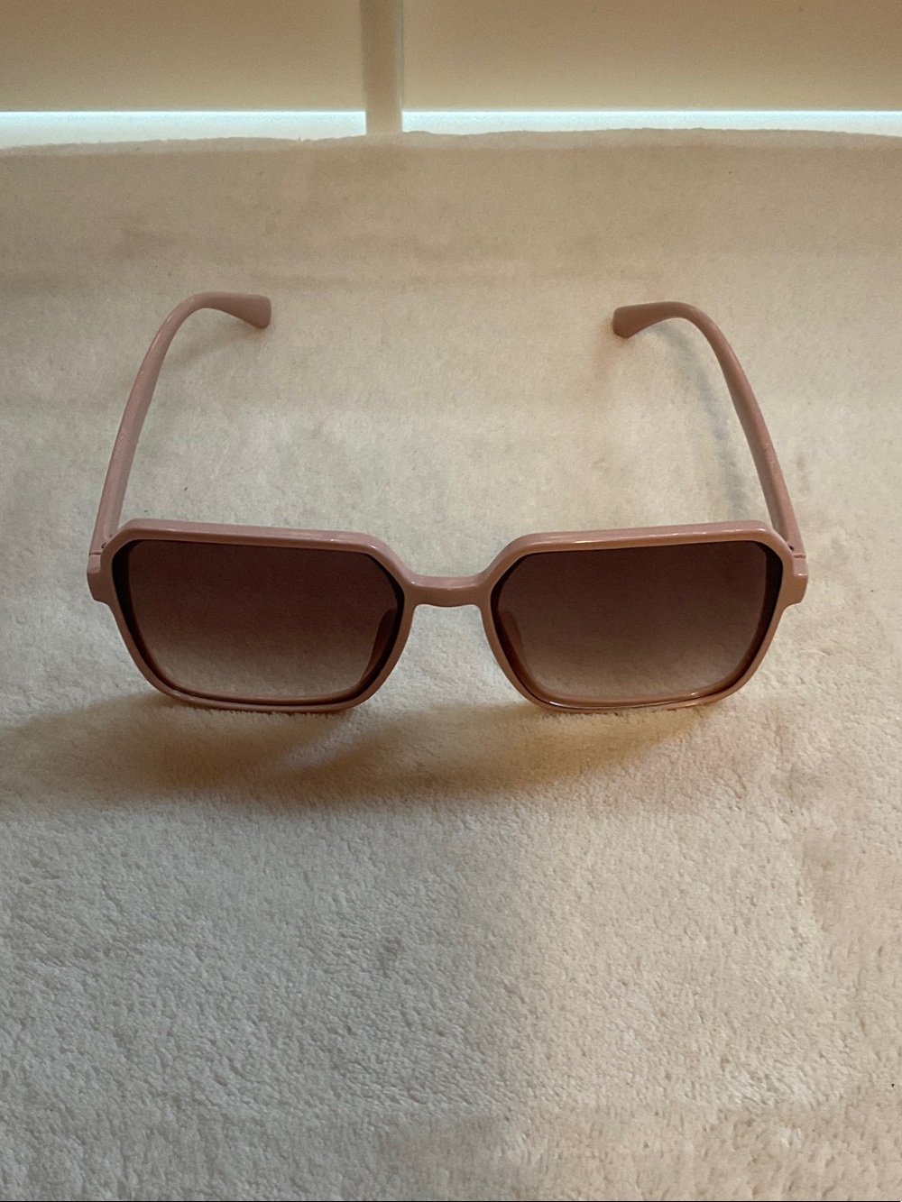 Women's Blush Square Sunglasses with Gradient Lenses